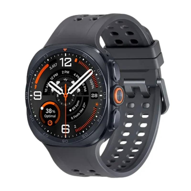 ساعت هوشمند 47 میلی‌متری سامسونگ مدل Galaxy Watch Ultra 2 با بند لاستیکی، سازگار با سیستم عامل Android، به همراه بند لاستیکی اضافی